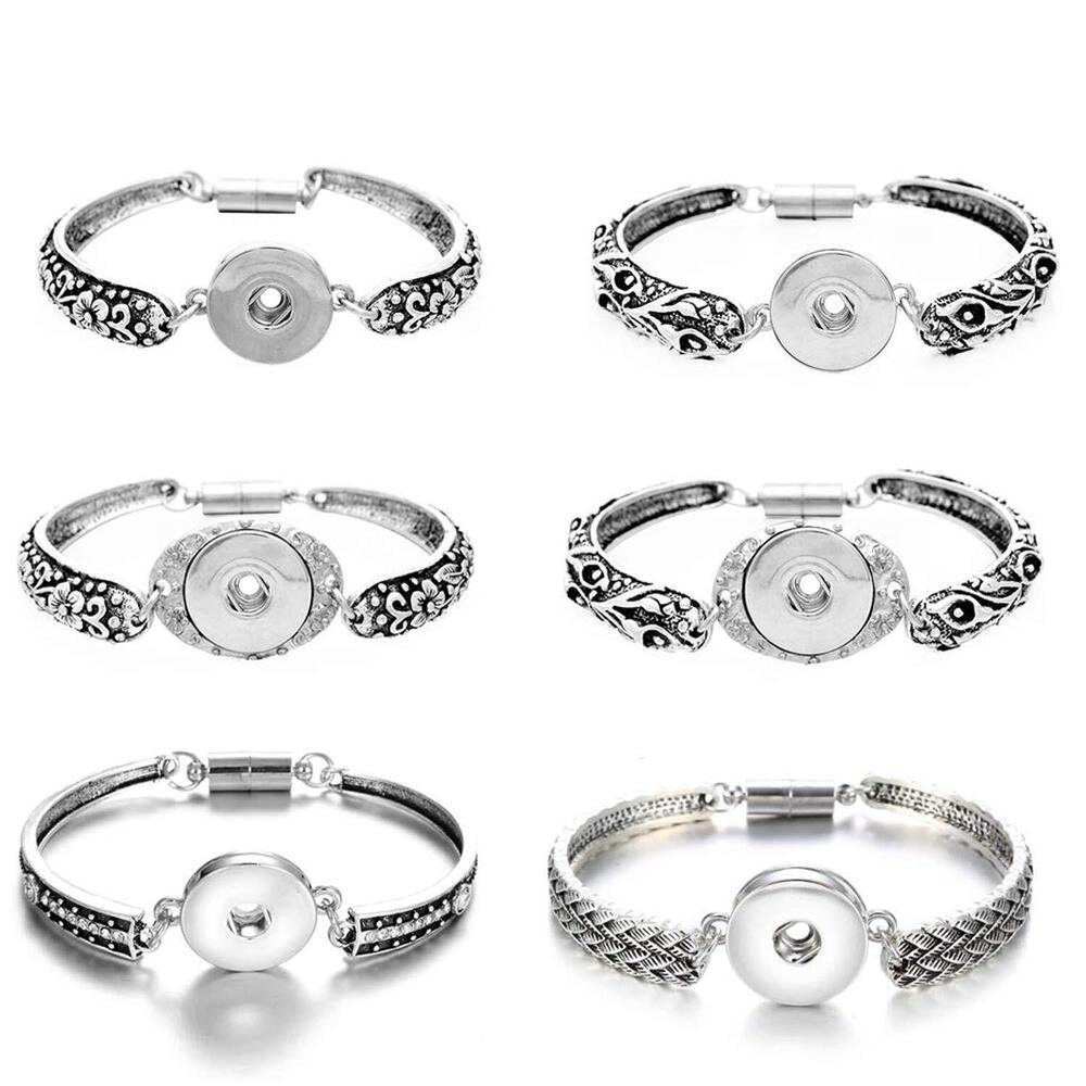 6319 Vintage Snap Jewelry Bracelet Snaps Button Bracelet fit 18-20mm